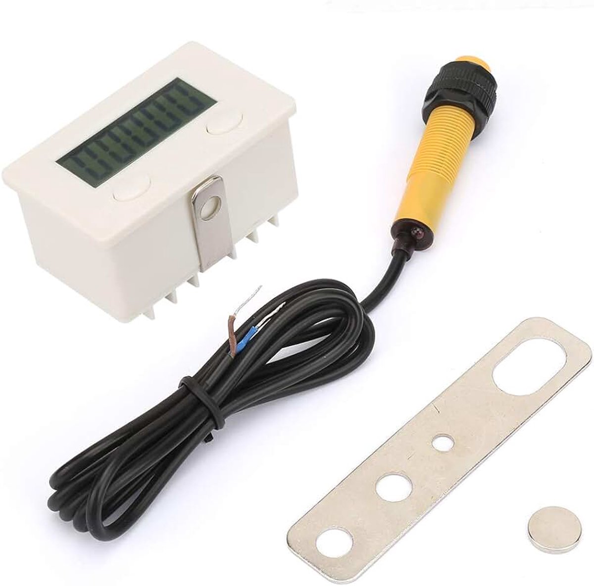 Digitale Teller voor Breimachine, 5-Cijferige 0-99999 Cijfers LCD Digitale Elektronische Teller Punch Magnetische Inductie Teller Nabijheidsschakelaar