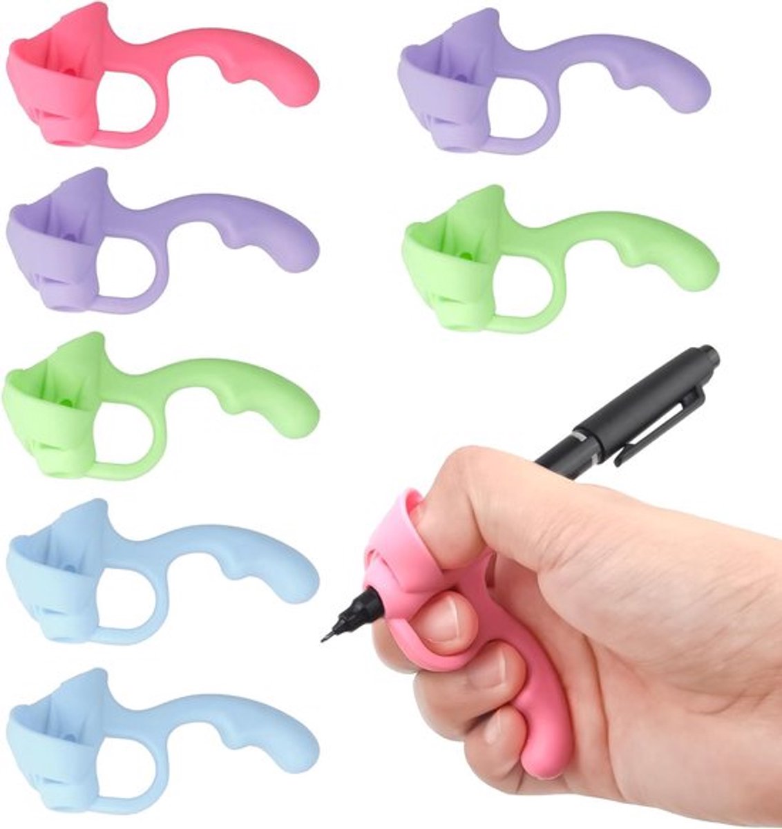 Potloodgrepen voor kinderen - 8 stuks - Peutergrepen - Kinderschrijfgereedschap met houdingscorrectie
