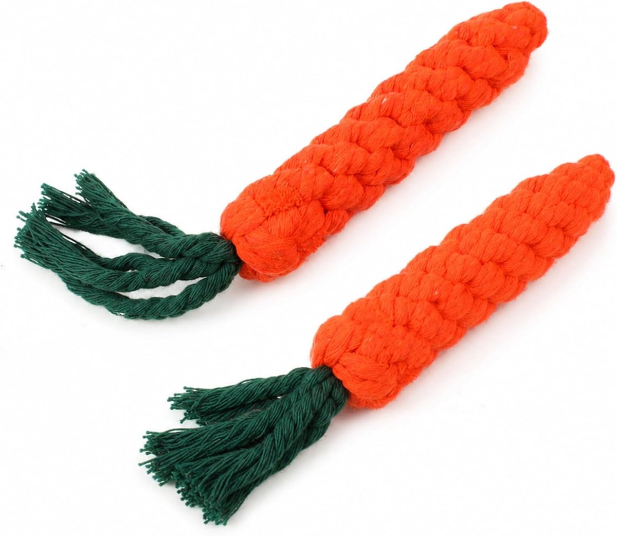 2 stuks hondenspeelgoed touw, hondenspeelgoed wortel | Kauwspeelgoed voor puppy's, wortel, gevlochten touw, hondenspeelgoed, Pasen, voor kleine middelgrote puppy's