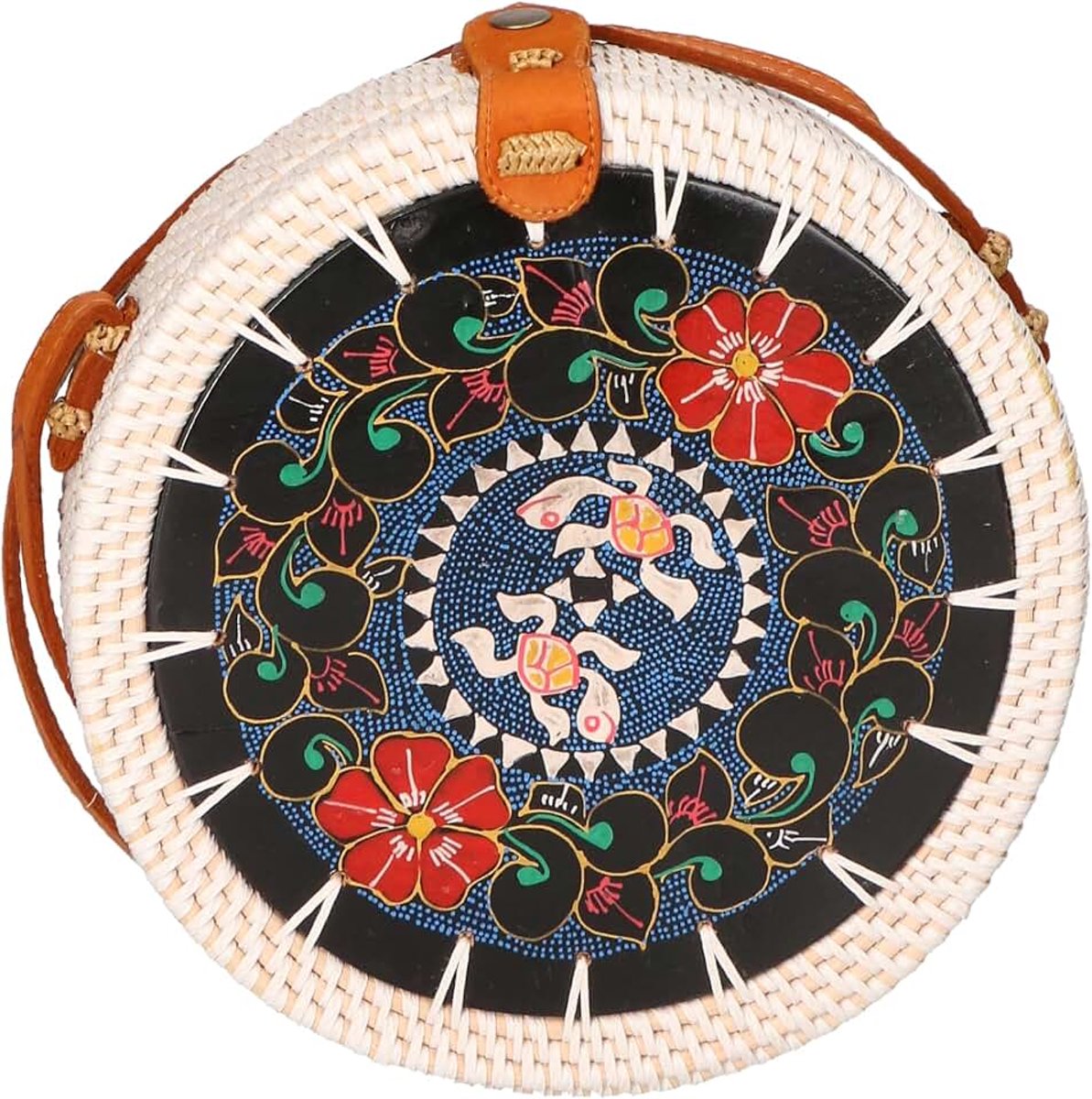 Lux Jessica GLX258812023FBG-PARENT schoudertas voor dames, handgevlochten, veganistisch product, 20 x 20 x 10 cm