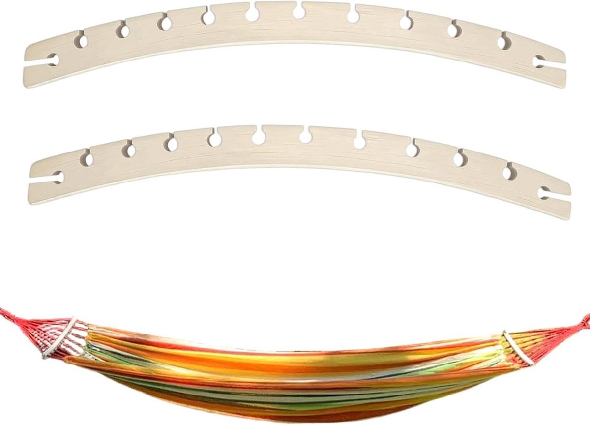Hangmat Spreidstokken - Hangmat Accessoires - Buiten Ontspannen - Natuurlijke Houten Constructie - 40 cm - Houtkleur