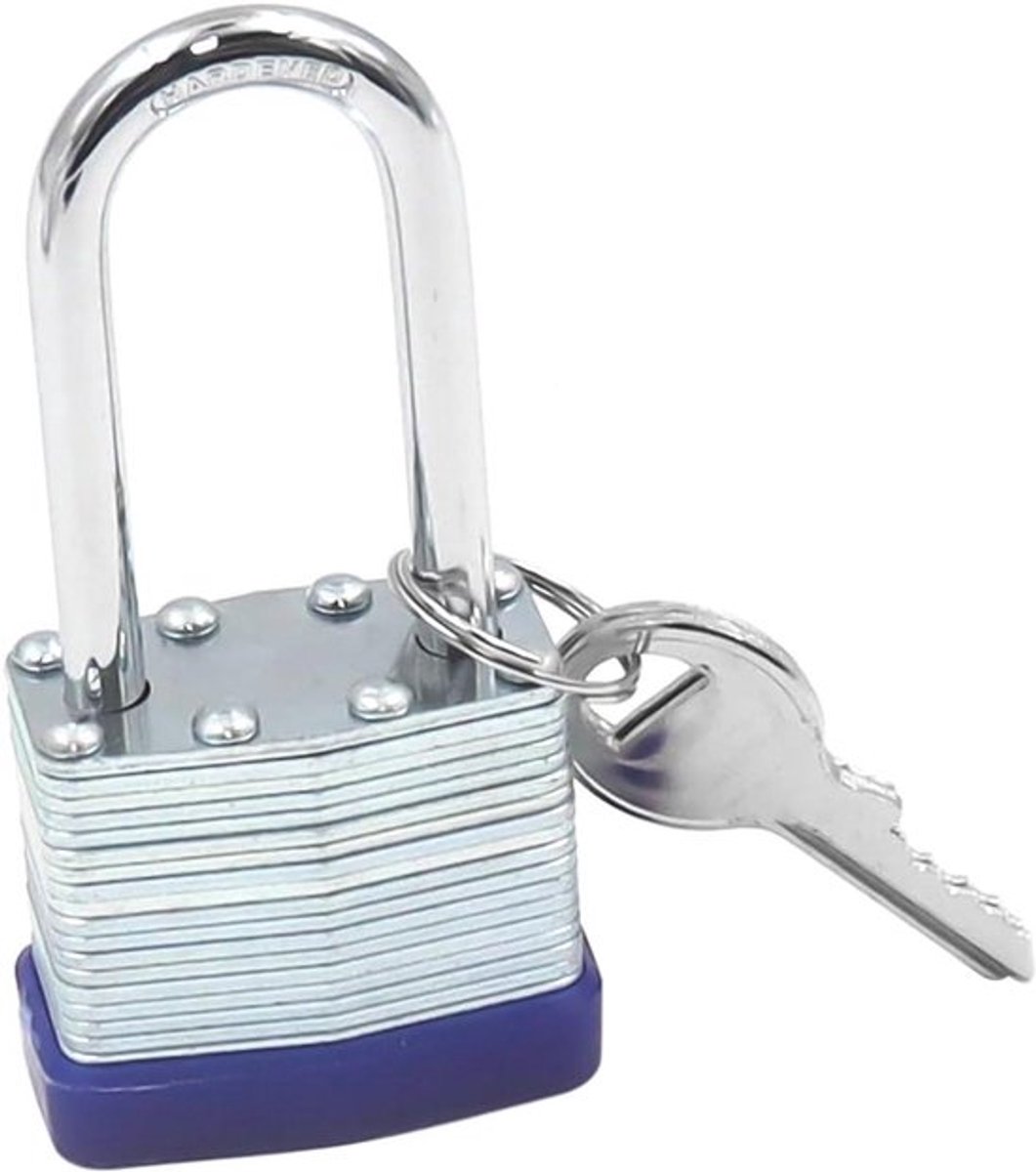Hangsloten met sleutels - Lange beugel - Robuust - Hangsloten - Set van 2 - Geschikt voor buiten - Zwart - Veiligheidsoplossing voor uw eigendommen.