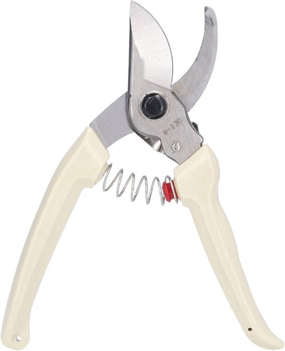 Tuinhandschaar voor Snoeien van Takken en Planten, Bypass Snoeischaar van Staal, Tuintondeuse met 0,9 Inch Blade - Wit, 23 mm Snijcapaciteit