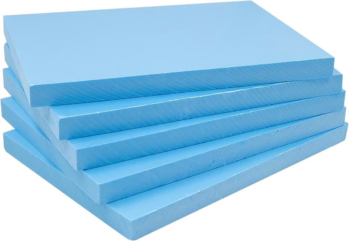 5-pak schuimplaat om te knutselen, 20 mm dikke polystyreenschuimplaat met hoge dichtheid, rechthoekige ambachtelijke XPS-schuimvellen voor doe-het-zelf knutselen, modellering