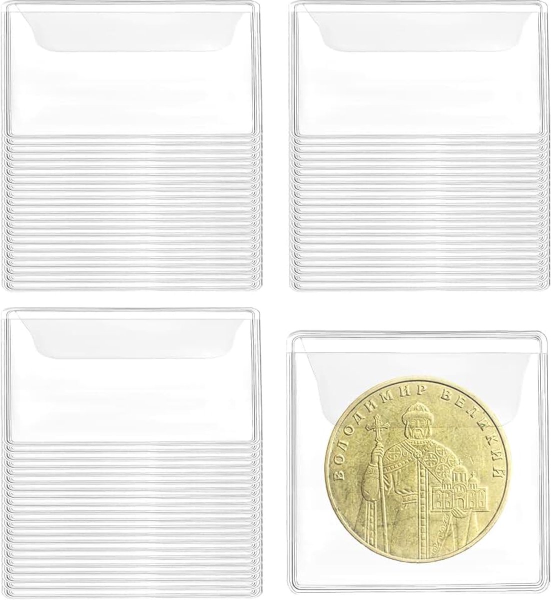 Muntenhoezen, transparante munthoezen, tas voor munten, sieraden en kleine voorwerpen