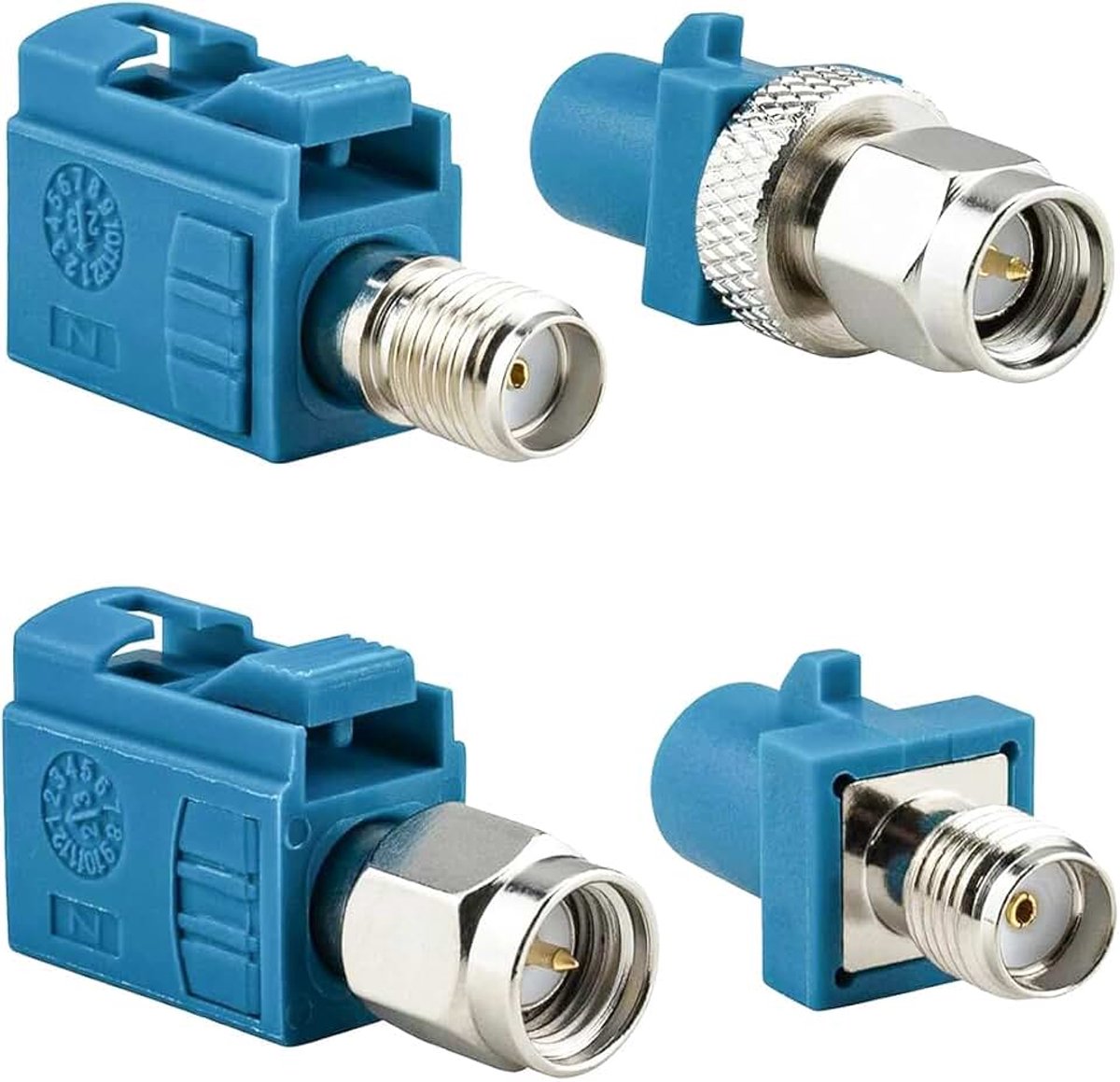 4 stuks Fakra Z vrouwelijke naar SMA autoconnector – antenne-adapter voor auto/vrachtwagen/SUV (radio, GPS, tv's)