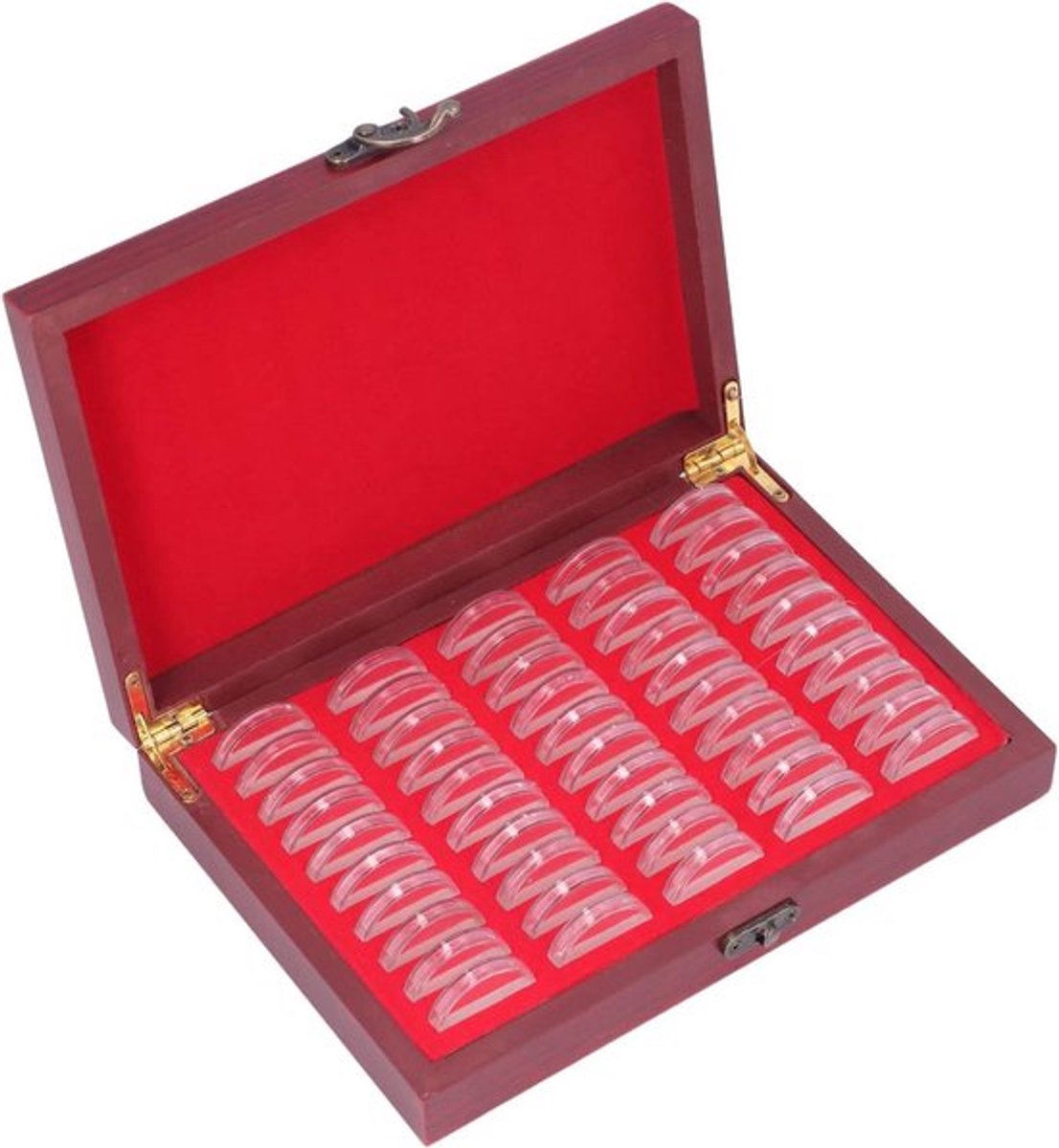Opbergdoos voor Munten - Houten Muntbescherming en Verzamelkoffer - Organizer voor Verzamelaars - Tentoonstellen van Munten