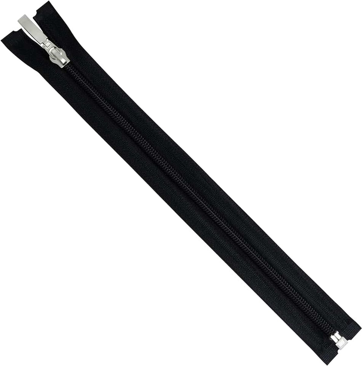 - Set van 7 spiraalritsen Nr. 5 25 cm | deelbaar | zwart met decoratieve trekker | voor jas mantel accessoire en kledingnaaiprojecten