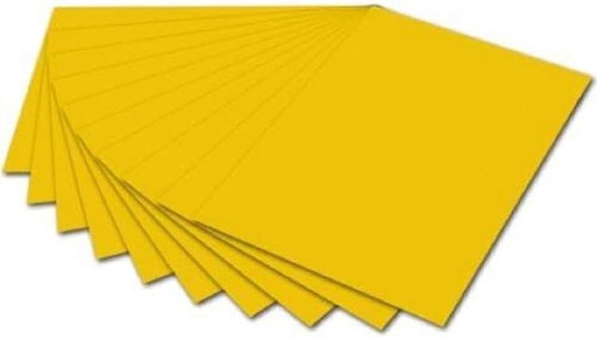 Folia 6415 - gekleurd papier goudgeel, DIN A4, 130 g/m², 100 vellen, voor het knutselen en creatief vormgeven van kaarten, raamafbeeldingen en voor scrapbooking