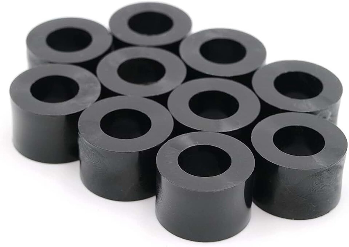 10 x afstandshulzen sluitringen L 22 mm x Ø 15/8,2 mm M8 rond HD-polyethyleen