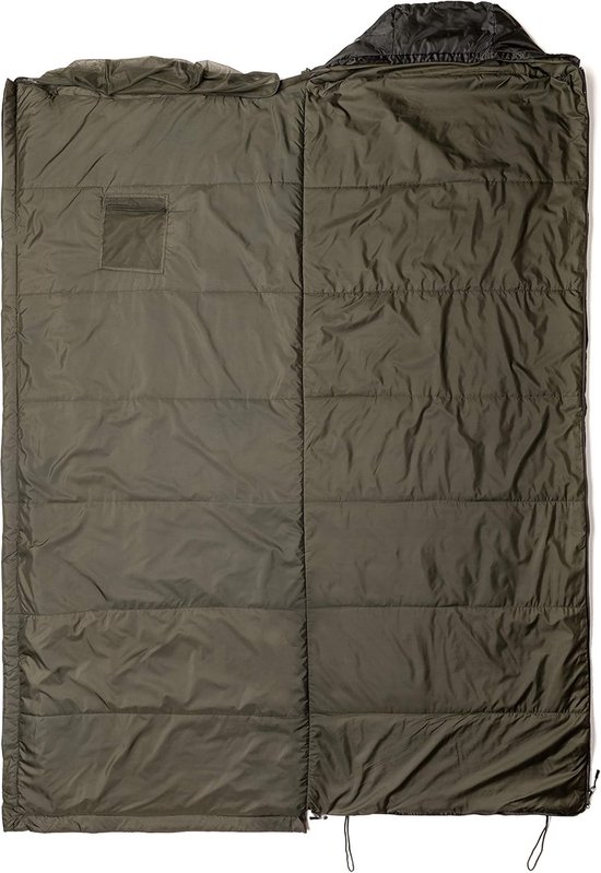 Reis Slaapzak - Compacte Slaapzak - Kamperen en Hiken - Lichtgewicht Isolatie - 218 cm Lang - Olijfgroen — afbeelding 3