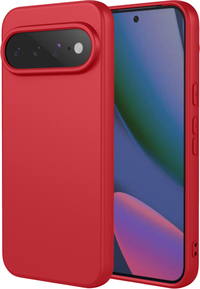 MobyDefend Hoesje - Geschikt voor Google Pixel 11 Pro XL - Matte Siliconen Backcover - Framboosrood