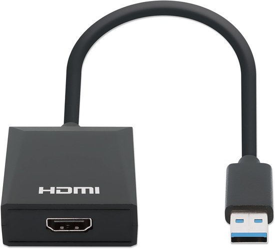 USB naar HDMI adapter - Video converter - Extra scherm aansluiten - Full HD 1080p - 60Hz - Zwart — afbeelding 2