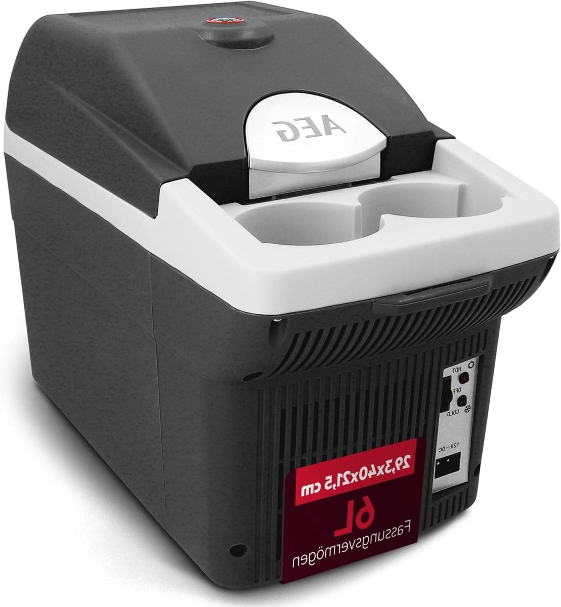 Koelbox en Warmhoudbox - Thermo-elektrisch - Reizen en Onderweg - 2-in-1 Functie - 6 Liter - Zwart Grijs
