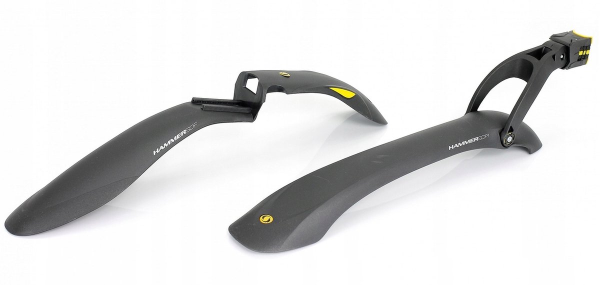 Simpla Hammer Spatbordenset Titanium Geel 24"-29"