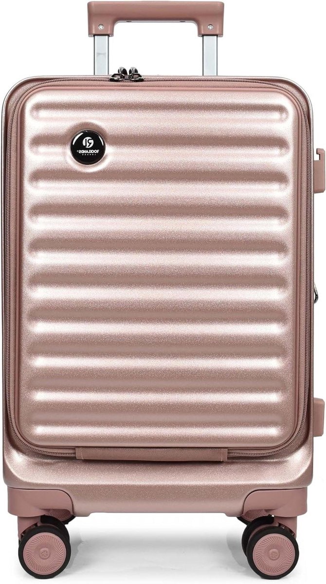 Koffer Hard Shell - Reisbagage Koffer - Stijlvol Reizen - TSA Goedgekeurd Slot - 39 Liter - Rosé Goud