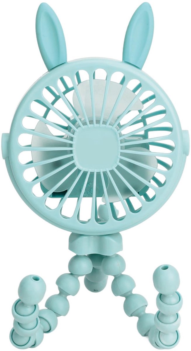 Kinderwagenventilator met clip - Flexibel en draagbaar - Met LED-nachtlampje - Ideaal voor camping - SnelShoppen