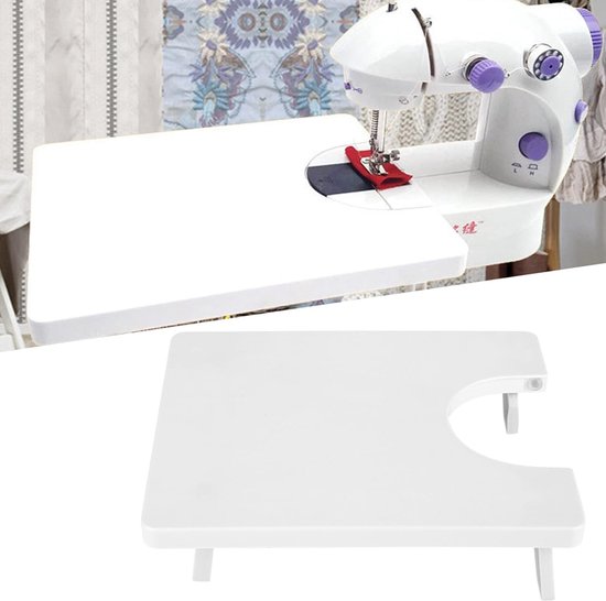 Naaitafel Uitbreidbaar - Naaimachine Tafelblad - Handwerken en Naaien - Opvouwbaar en Stabiel - 26 x 22 cm - Wit — afbeelding 3