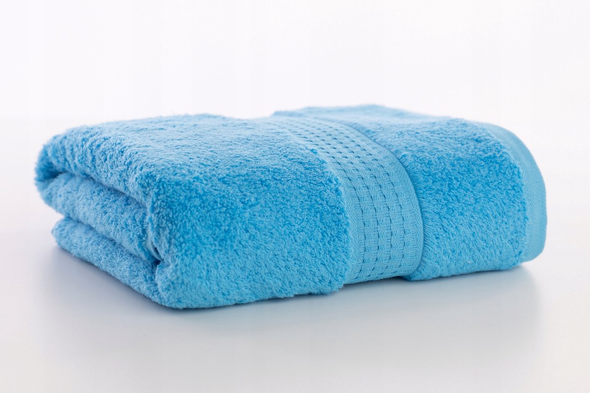 Nefretete Alpaca Warmth Luxe Katoenen Badhanddoek 70x130cm Blauw 550GSM