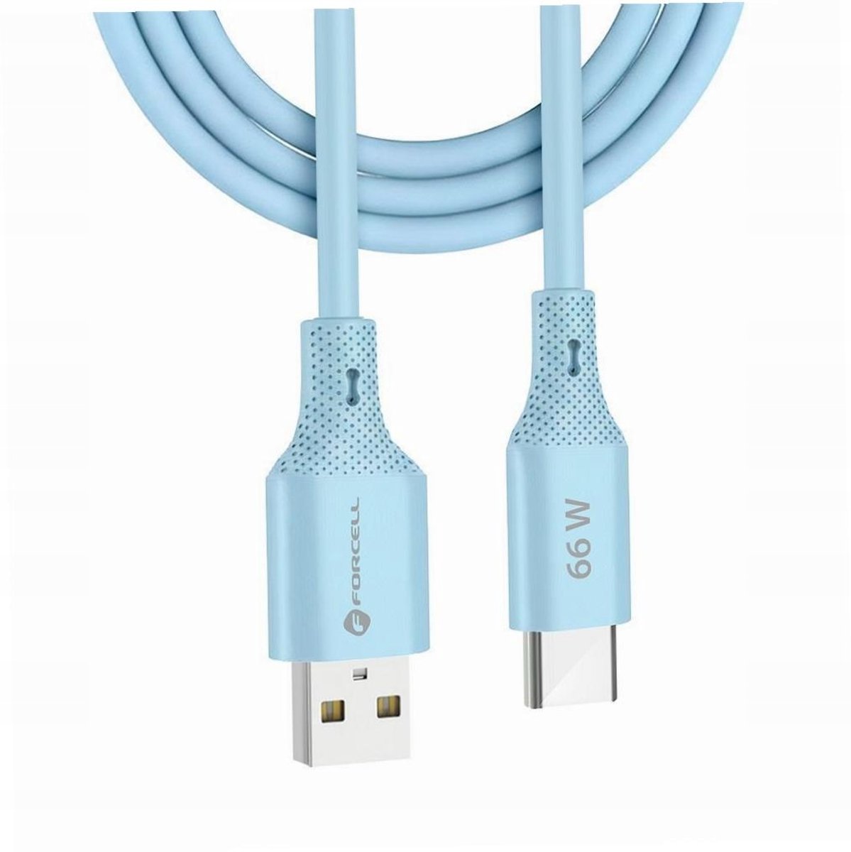 Forcell 66W USB-A naar USB-C Kabel 1m Blauw - Android Auto & Snel Laden