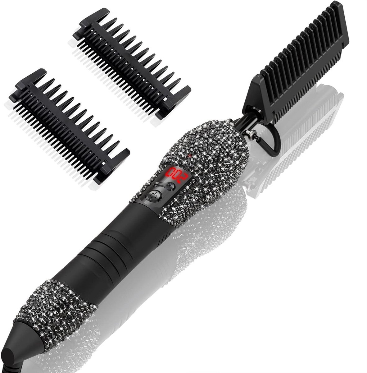 Hete Kam - Stijltang Borstel - Haar Stijlen - Snelle Opwarming - 33 cm - Zwart