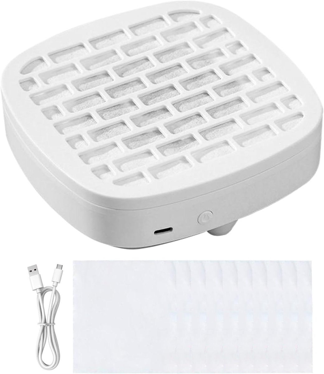 Nagelstofverzamelaar - Nagelventilator Afzuiger - Schone Werkplek - Rustige Krachtige Zuigkracht - 14 x 14 x 4 cm - Meerkleurig