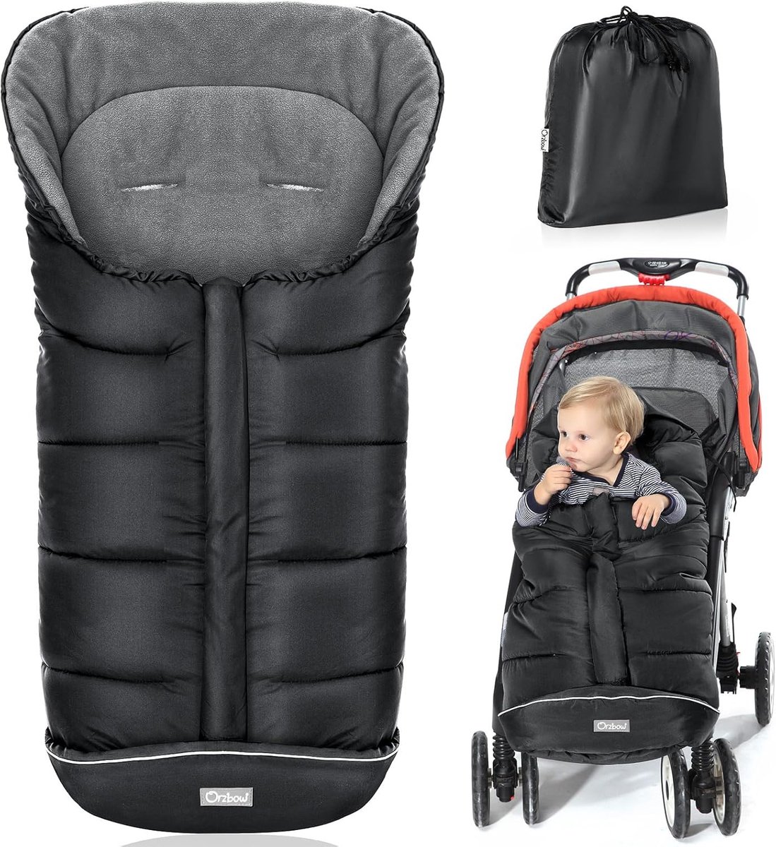 Thijox - Universele Voetenzak voor Kinderwagen, Winter Voeten voor Buggy, Waterdichte & Winddichte Voetenzak, Warme Polar Fleece Gevoerd, Geschikt voo