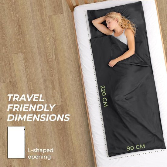 SnelShoppen - Compacte Lichtgewicht Slaapzak Volwassenen - Microvezel Zomerslaapzak met Kussencompartiment - 90x220 cm Ideaal voor Reizen, Camping en — afbeelding 3