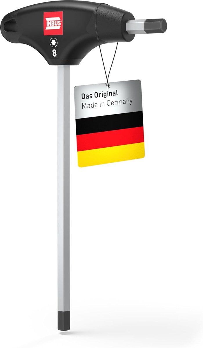 Thijox - T-Handvat Inbussleutel 8mm met HybridTouch, Hoogwaardige Inbus Sleutel, Made in Germany, Perfect voor Klussen, Onderhoud en Montage