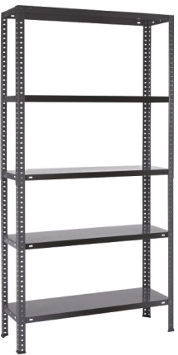 Galico Metalen rek 180x90x30/ 5 LEGBORDEN/ ZWART