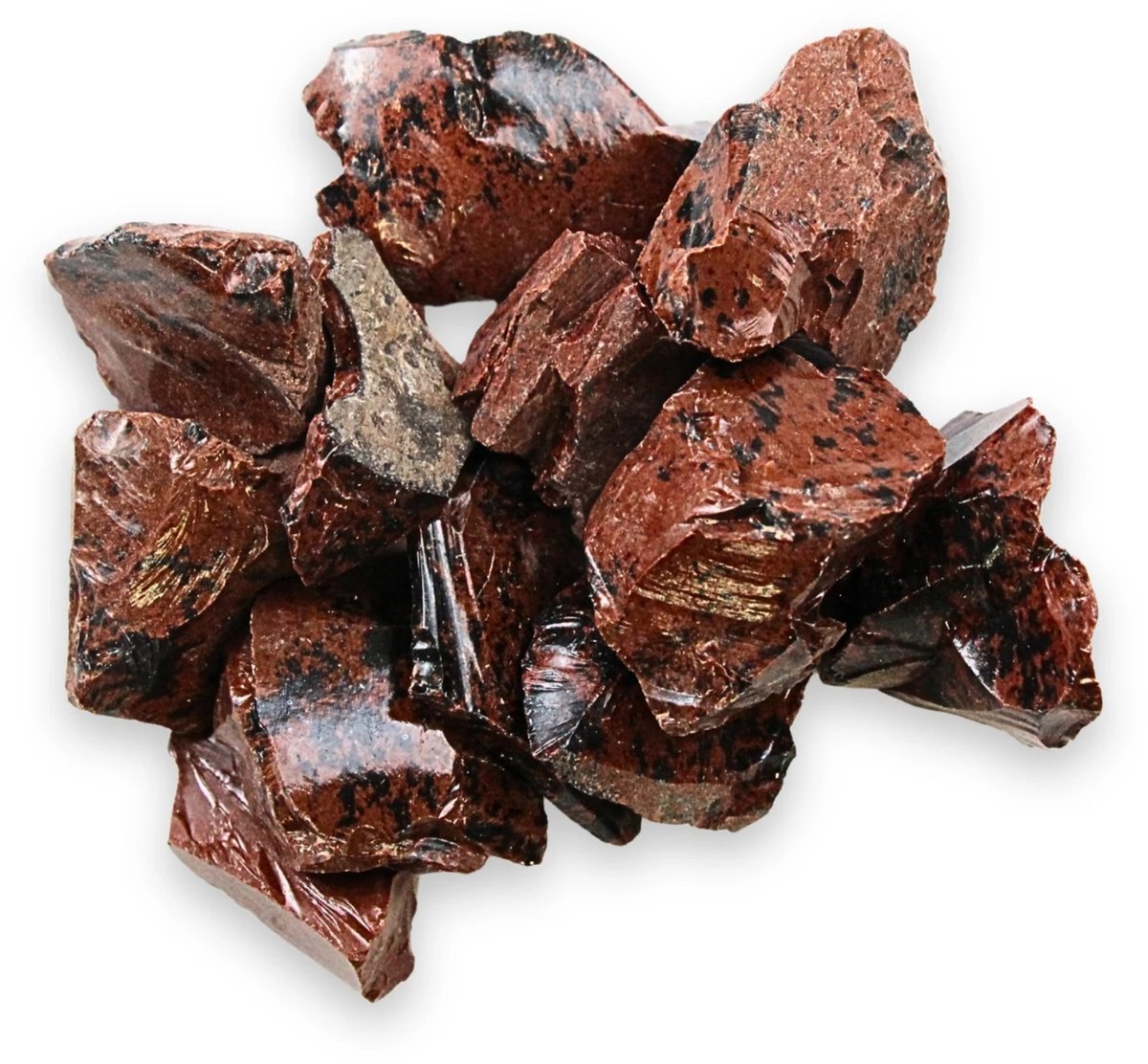 Obsidiaan mahonie 250 gr. ruwe brokjes