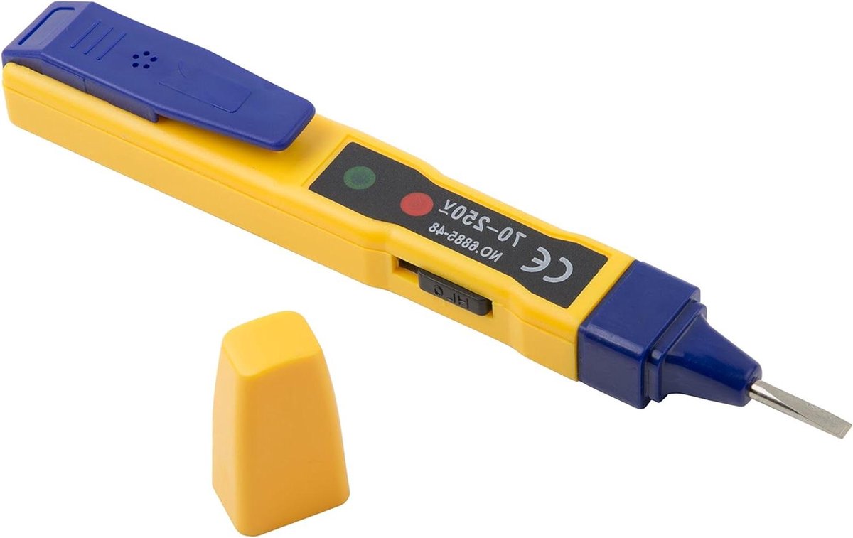 Multitester met detector - Spanningstester - Elektra Controleren - 3-in-1 Functies - 4 Gauge - Geel Blauw
