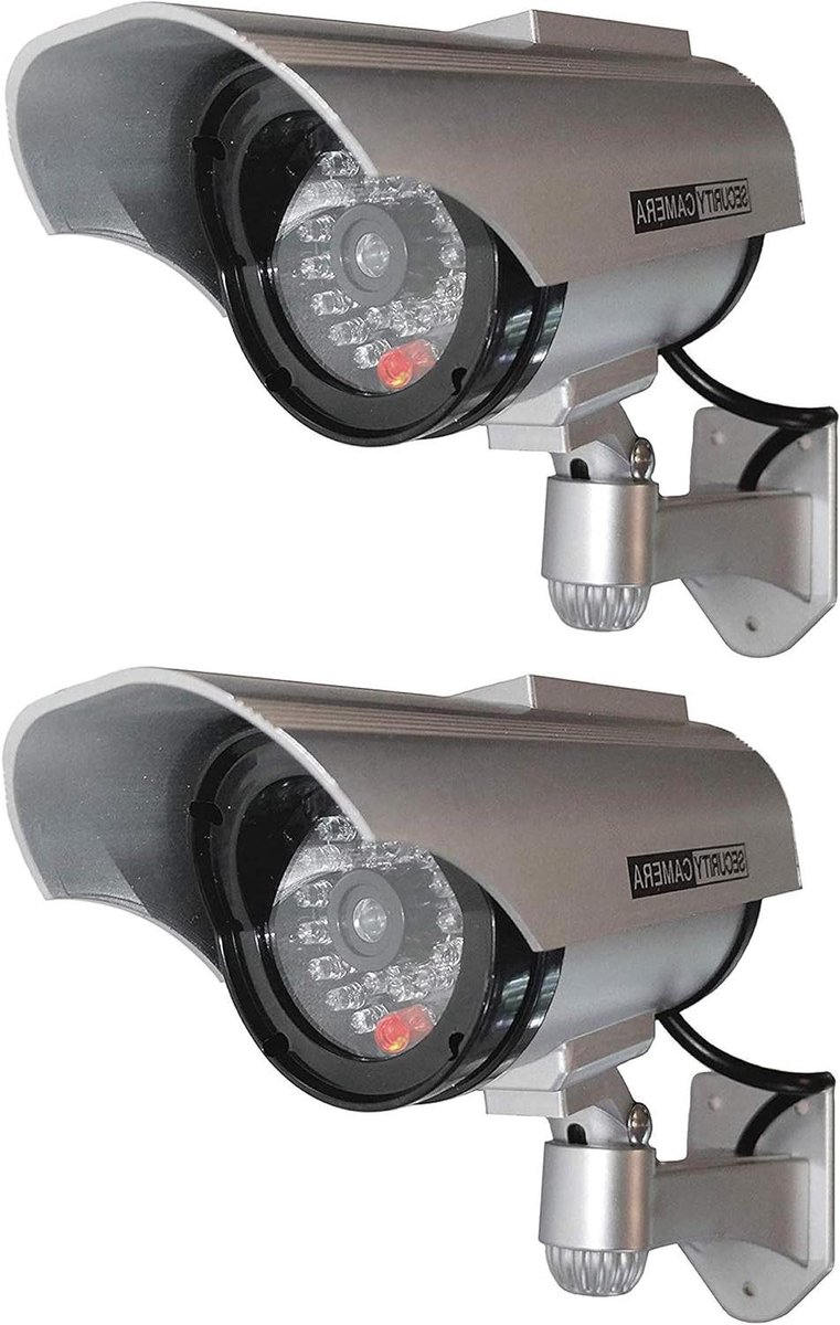 Dummy Camera - Nep Camera - Beveiliging Huis - Knipperend LED - 360 Graden - Grijs