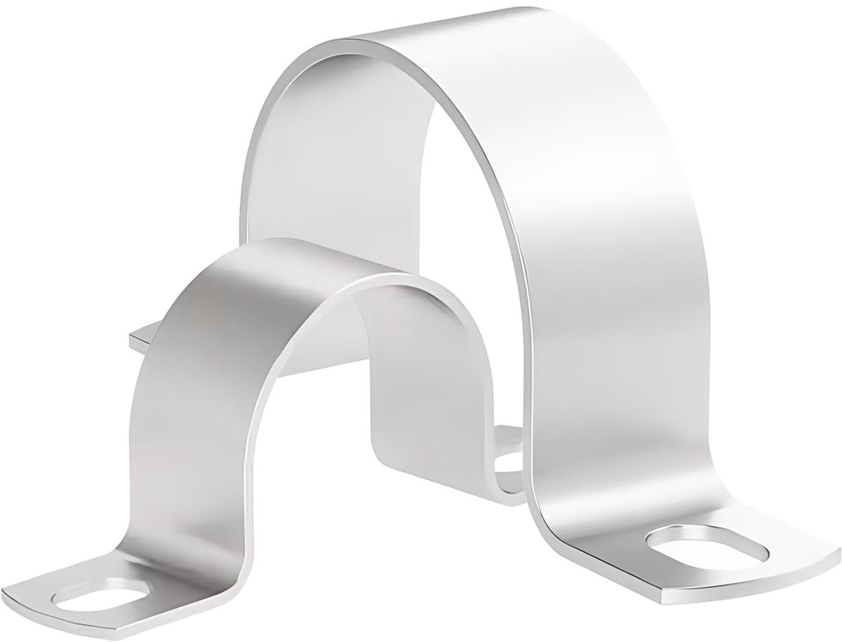 Buisklemmen, zware ​​U-vormige beugels, ​​buisklemmen voor waterleidingen, gasleidingen, kabelbevestiging (Ø 16 mm)
