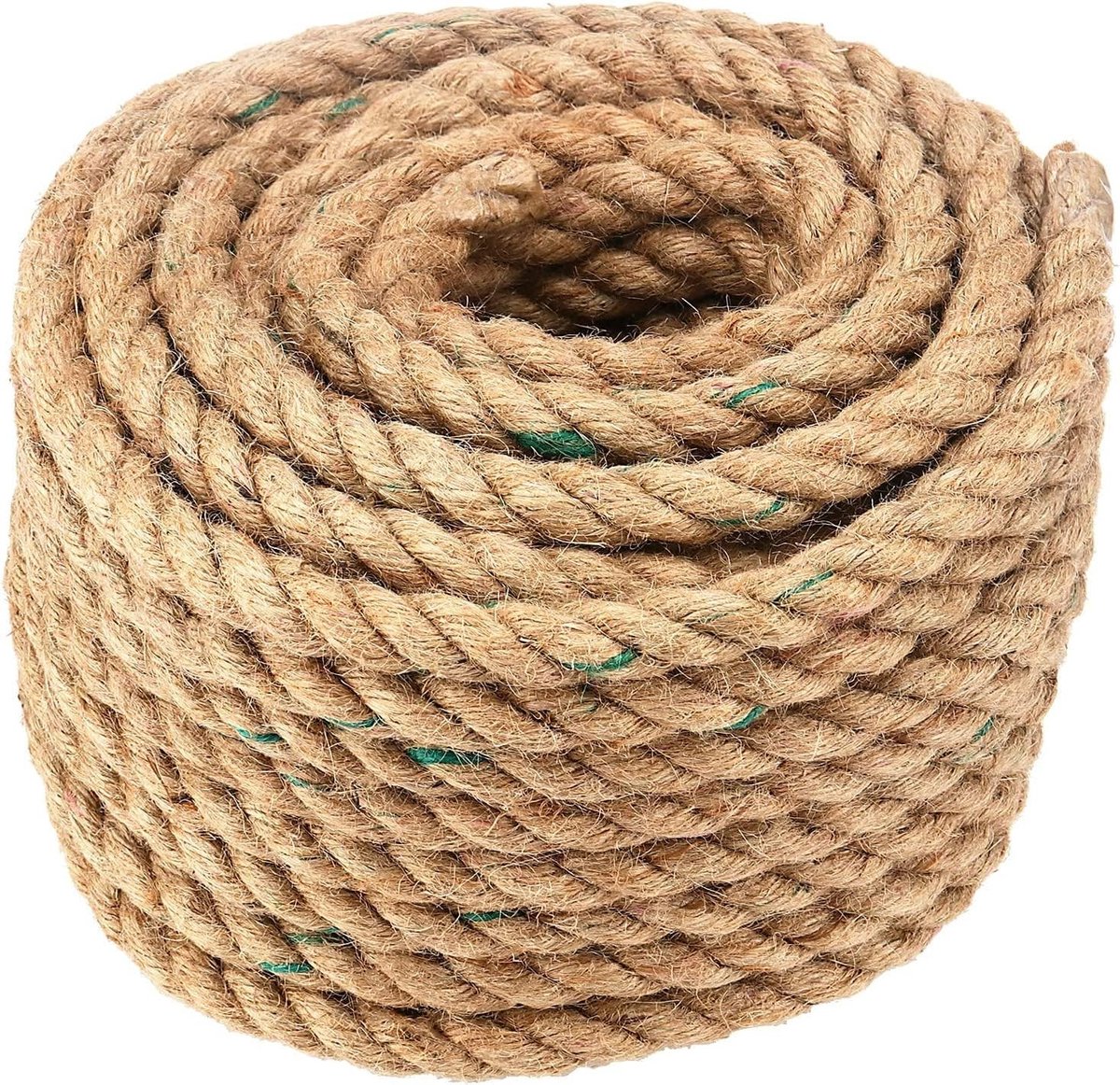 Natuurlijke Jute Touw van 20M x 14MM, Dikke Twisted Manila Touw voor Knutselen, Tuinieren en DIY Projecten