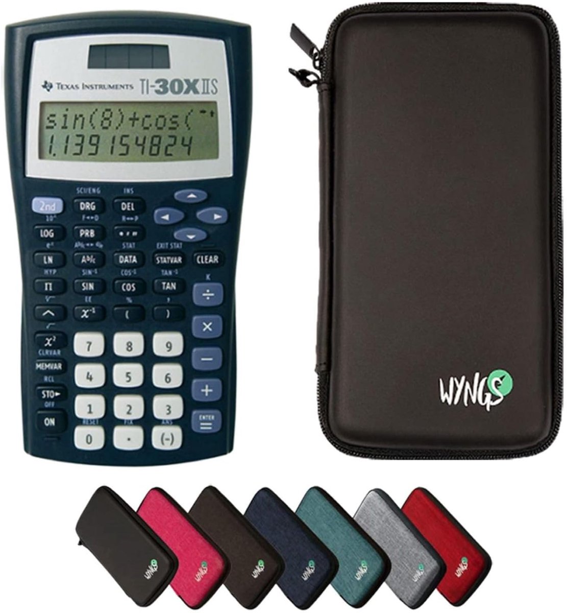 SnelShoppen - TI-30XIIS Rekenmachine met SafeCase + Uitgebreide Garantie - Wetenschappelijke Rekenmachine voor Studenten, School, Wiskunde, Natuurkund
