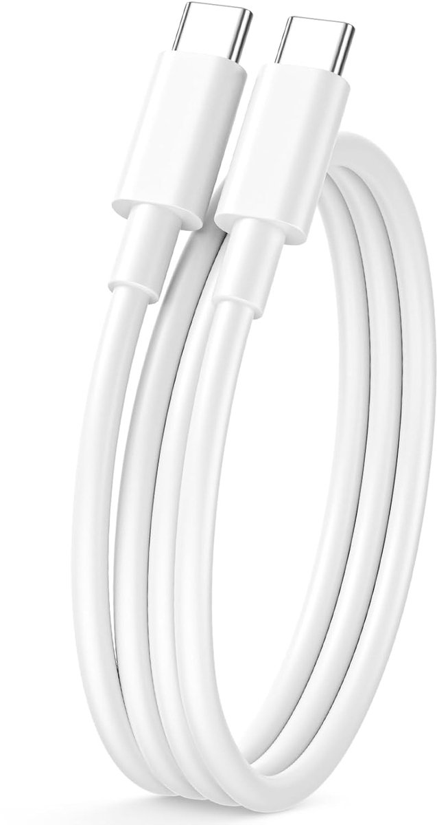 SnelShoppen - USB C Oplaadkabel - Snelle Oplader voor iPhone 17 16 15 - Type C naar Type C Kabel 1M - Duurzaam en Tangle-Free - Ideaal voor iPad Pro,