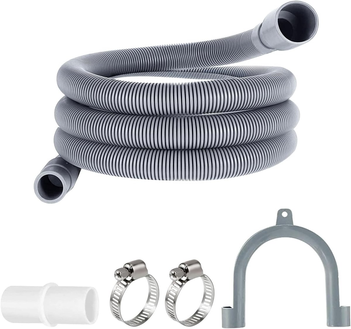 Universele Afvoerslang voor Wasmachines - Uitbreiding 1M x 20mm voor Wasmachine, Vaatwasser en Droger - Duurzame Afvoerslang Set