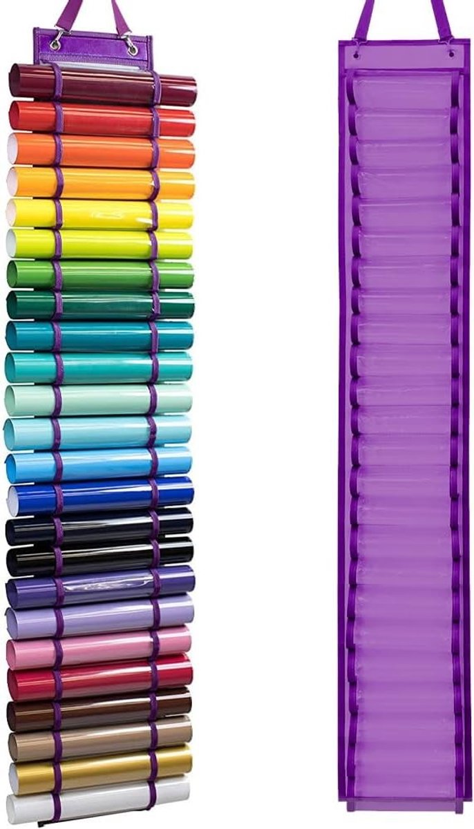 Vinyl Rol Organizer voor Creatieve Projecten, Muurhouder voor Vinylrollen en Handige Opberging