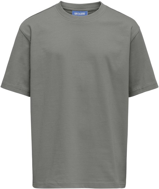 Effen donkergrijs T-shirt, voorkant zichtbaar.