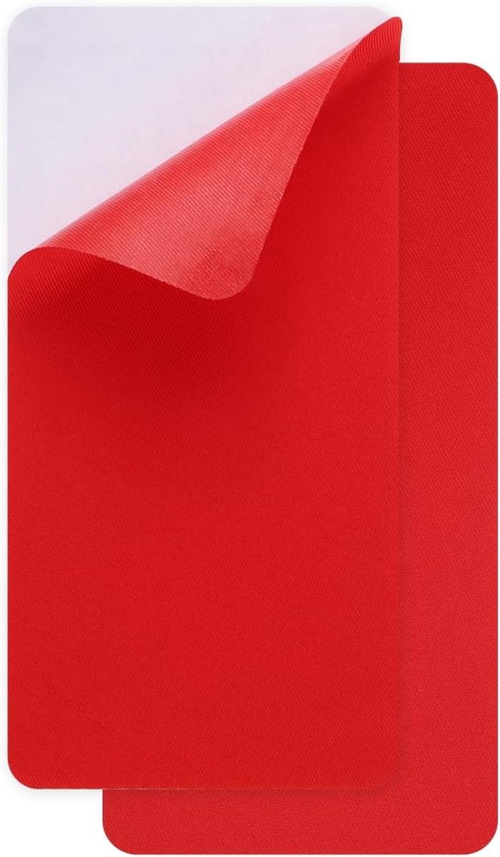 Reparatiestickers - Stof patches - Kleding repareren - Waterdicht zelfklevend - 20x10 cm - Rood