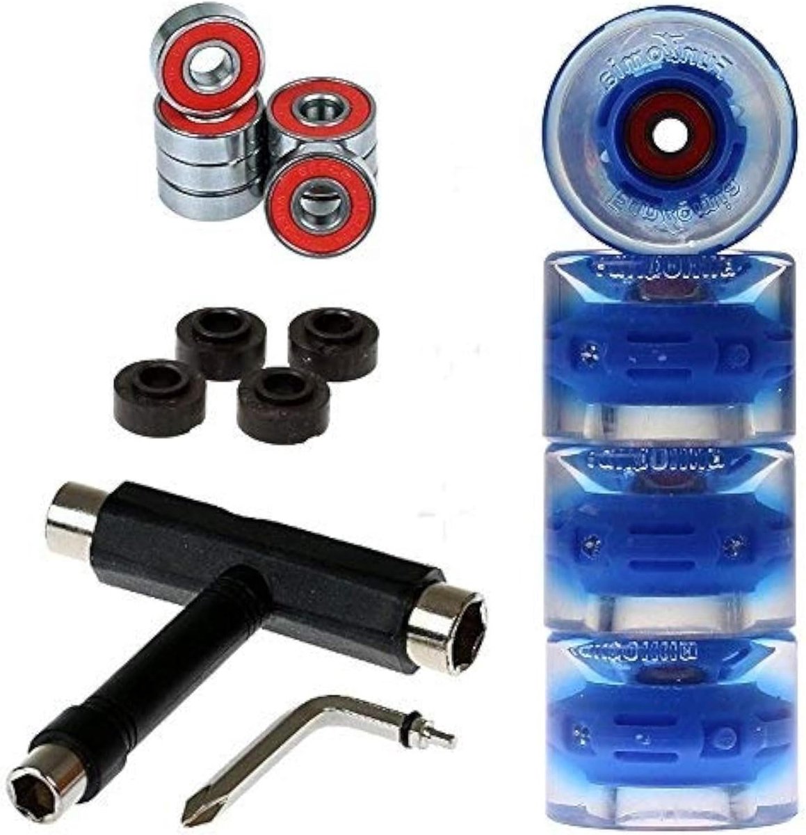 Skateboard Wielen Miniboard Set Freeriden Dancing Sliden LED Verlichting Dynamo 59×45 mm 82A