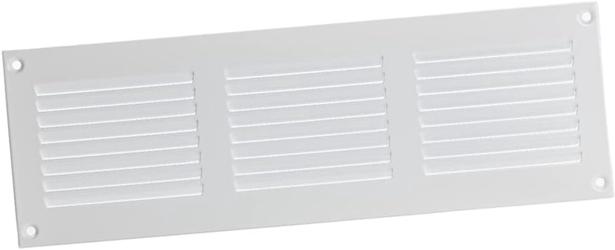 Ventilatierooster - Luchtgitter - Luchtcirculatie - Met insectenhor - 300x100mm - Wit