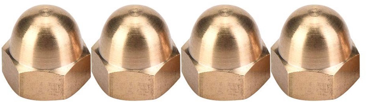 Koperen cap nuts set voor M3-M12, sferische hex moeren, ideaal voor voertuigreparaties en asbevestigingen (M12, 5 stuks)