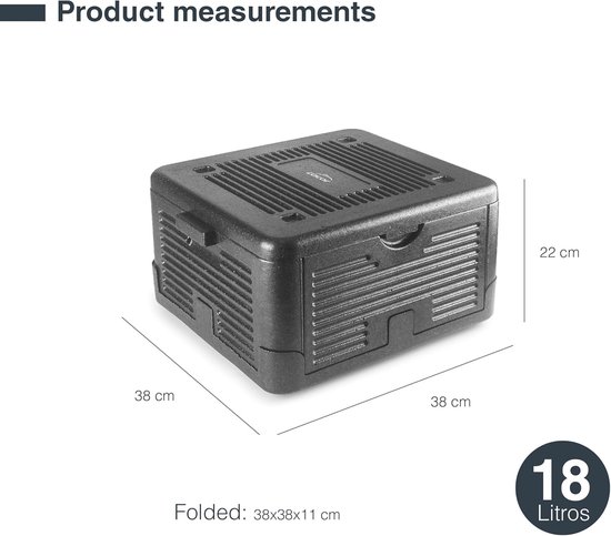 Thermobox EPP 18 l - Houdt levensmiddelen koud of warm, Lichte en robuuste isolatie, Opvouwbaar en waterdicht van Merkloos — afbeelding 3