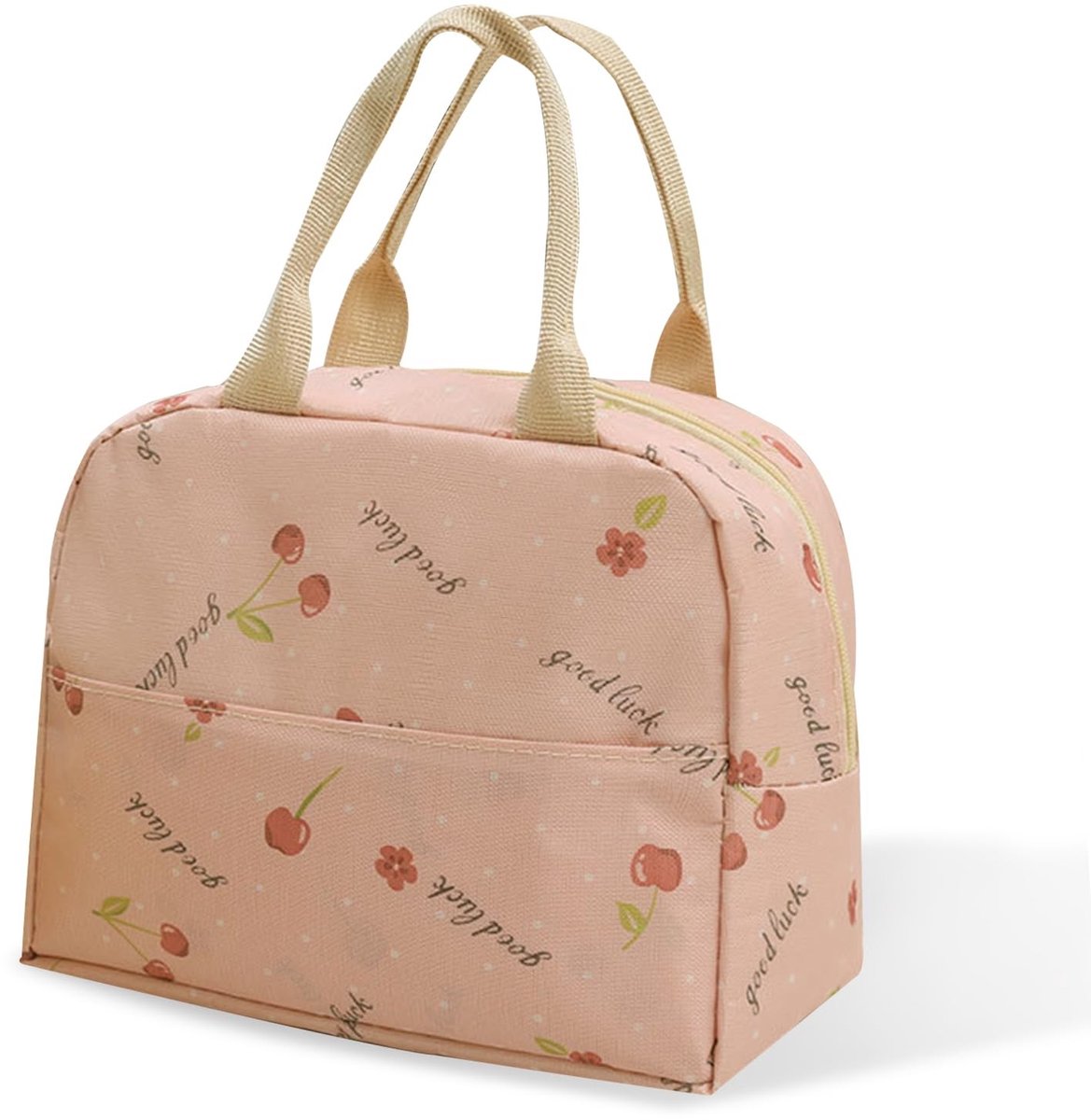 Inovra- Lunchtas Thermo - Koeltas Klein - Opbergruimte - Werk/School - Reizen/Camping - Hoogwaardig Oxford-doek - Roze 32 x 22 cm
