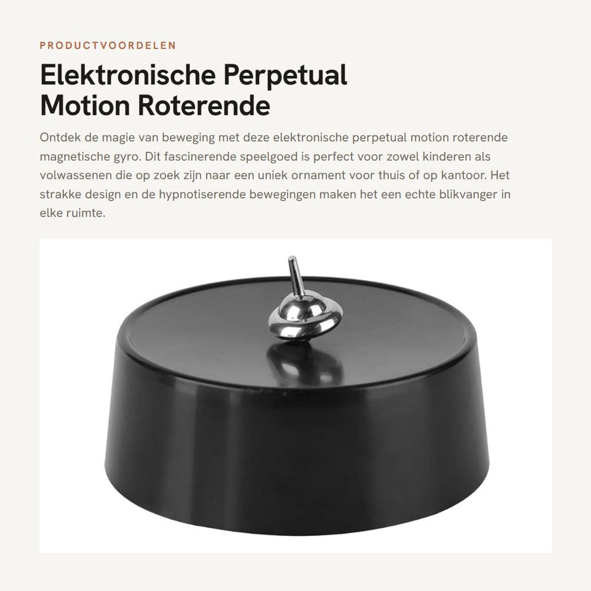 Inovra - Elektronische Perpetual Motion - Roterende Magnetische Gyro - Fascinerend Speelgo