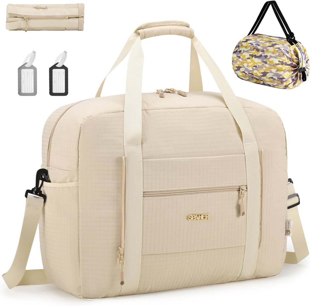 30L Reistas Handbagage Sporttas Waterproof Lichtgewicht Weekendtas voor Dames en Heren met Verstelbare Schouderband en Ideaal voor Fitness en Cabin Bag