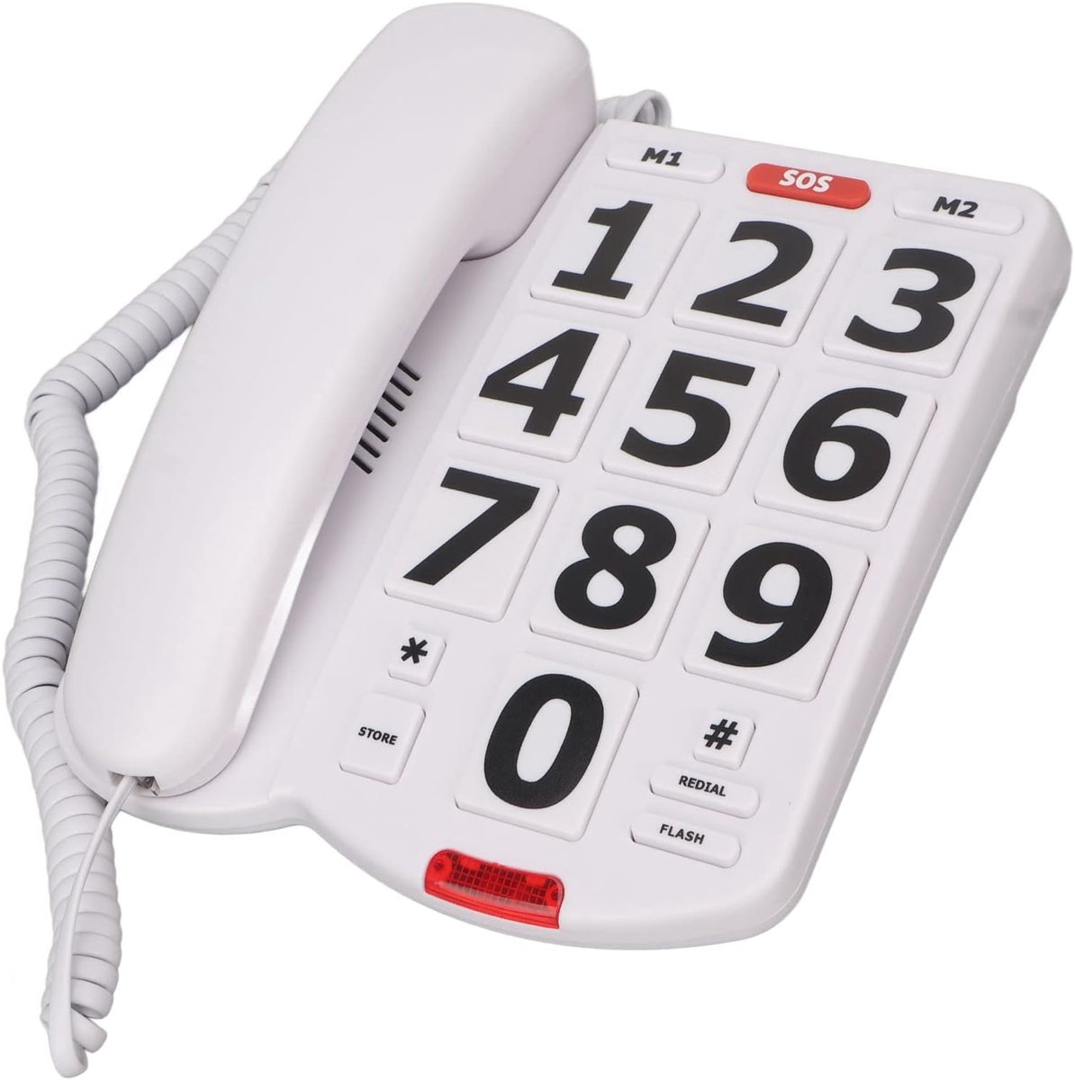 Inovra- Telefoon voor Senioren - Hoge Beltoon - Grote Toetsen - Vaste Telefoon met Snoer - Instelbaar Volume - Huishoudelijk Gebruik