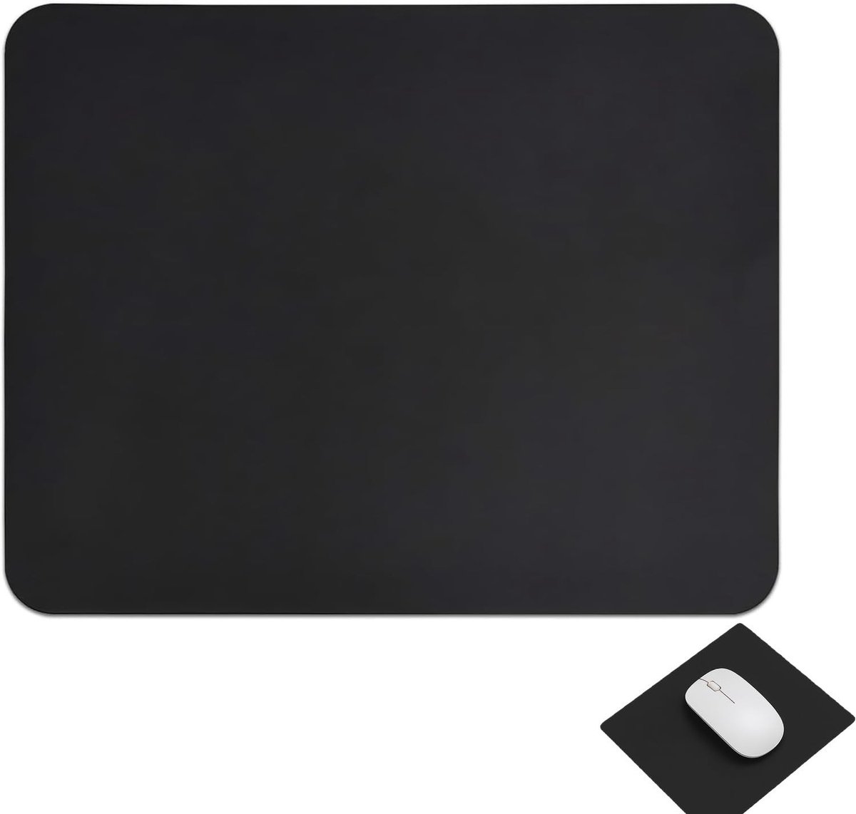 Dailygoods - Ezranova Muismat zwart, waterdichte muismat met antislip rubberen basis wasbaar, slijtvast, duurzaam voor computer, laptop en pc